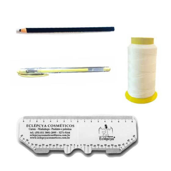 Imagem de Kit Design Sobrancelhas - Régua, linha p, caneta, lápis