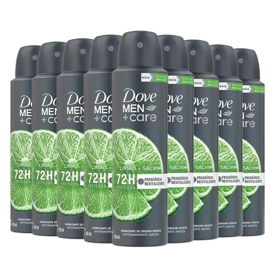 Imagem de Kit Desodorante Aerosol Dove Men Limão 150ml - 9 unidades