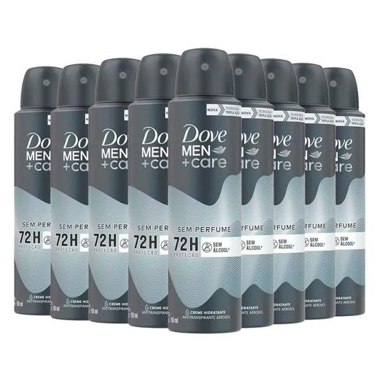 Imagem de Kit Desodorante Aerosol Dove Men Sem Perfume 150ml - 9 unidades
