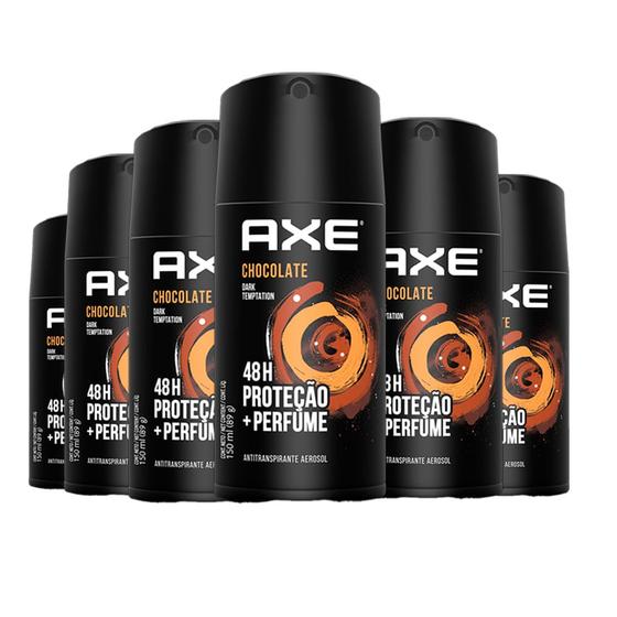 Imagem de Kit Desodorante Antitranspirante Aerosol Axe Dark Temptation - 6 unidades