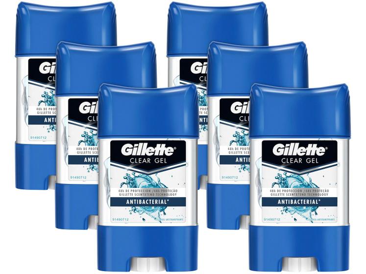 Kit Desodorante Gillette Antibacterial Roll On Gel Menor preço em Kit Desodorante Gillette Antibacterial Roll On Gel