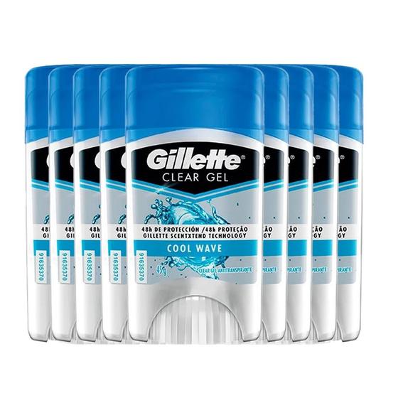 Imagem de Kit Desodorante Gillette Mini Gel Cool Wave 45g - 9 Unidades