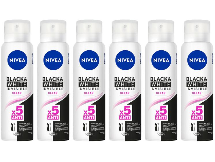 Imagem de Kit Desodorante Nivea 6 Unidades Invisible