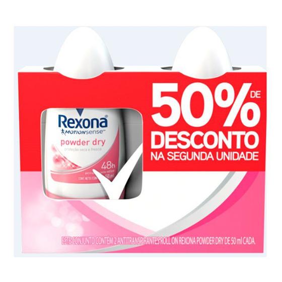 Imagem de Kit Desodorante Roll On Rexona Power 50ml 2 Unidades