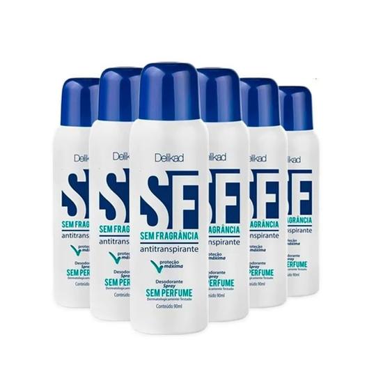 Imagem de Kit Desodorante Spray SF Sem Fragrância 90ml - 6 Unidades