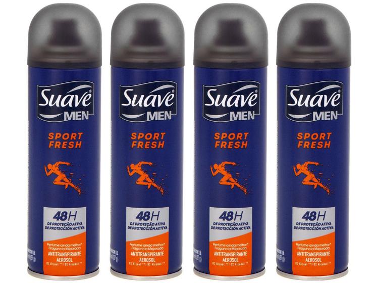 Kit Desodorante Suave Sport Fresh Aerossol Menor preço em Kit Desodorante Suave Sport Fresh Aerossol