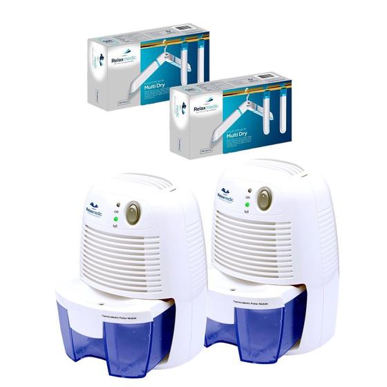 Imagem de Kit desumidificadores 2 blue air + 2 multi dry  relaxmedic