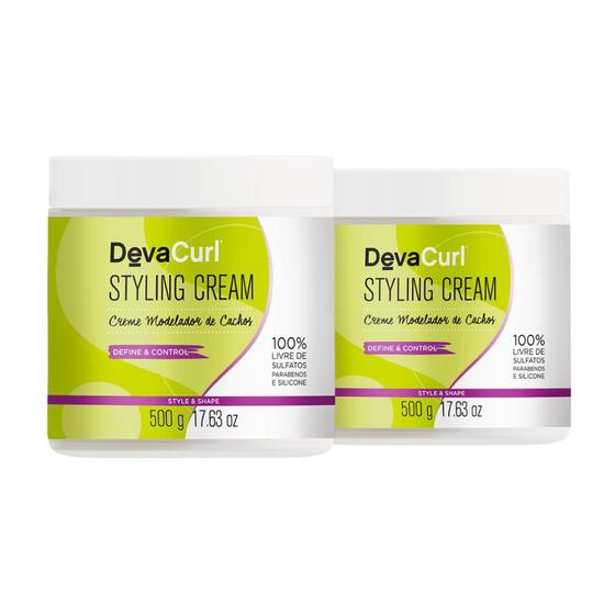 Imagem de Kit Deva Curl Duo Creme Styling Cream 500g (2 produtos)