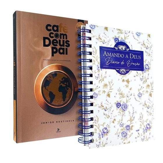 Imagem de Kit Devocional Café com Deus Pai 2025 + Diário de Oração Amando a Deus Minha Alma