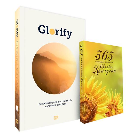 Imagem de Kit Devocional Glorify + 365 Mensagens Diárias Charles Spurgeon Girassol