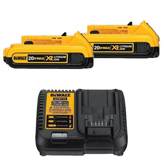 Imagem de Kit Dewalt Carregamento Dcb115 Bivolt+2 Baterias 2Ah+Bolsa