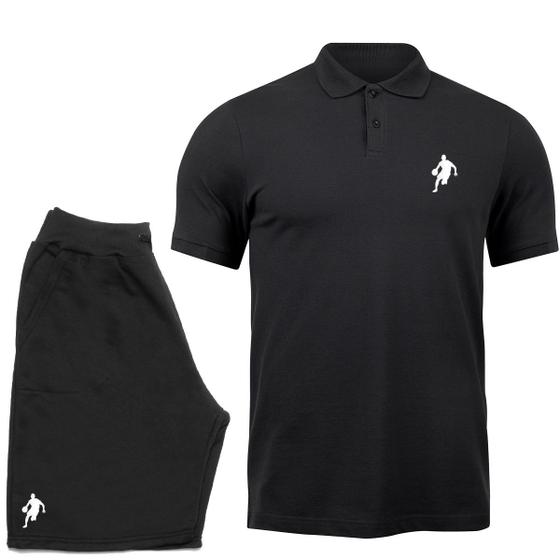 Imagem de Kit Dibre Camiseta Gola Polo e Bermuda Moletom Casual Confortável  TropiCaos