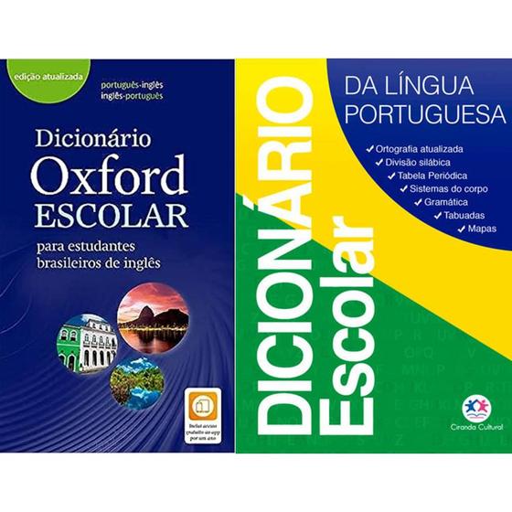 Imagem de Kit: Dicionário Oxford Escolar - Para Estudantes Brasileiros De Inglês + Magic Kids Dicionário Da Língua Portuguesa - Kit de Livros