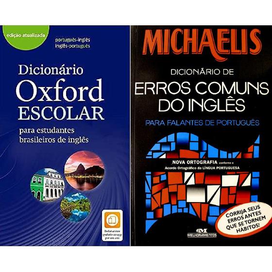 Imagem de Kit: Dicionário Oxford Escolar (Para Estudantes Brasileiros de Inglês) + Michaelis Dicionário de Erros Comuns do Inglês