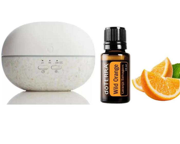 Kit difusor Ultrassônico Pebble + 1 óleo Wild Orange 15ML Antidepressivo Gases Acne Gengivite Fadiga Menor preço em Kit difusor Ultrassônico Pebble + 1 óleo Wild Orange 15ML Antidepressivo Gases Acne Gengivite Fadiga