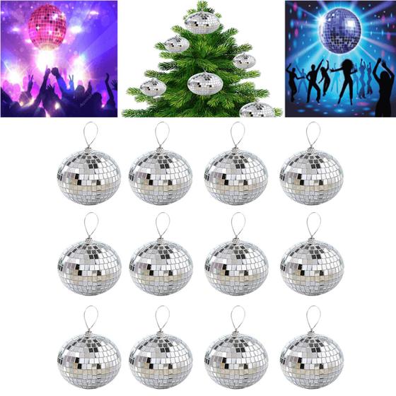 Imagem de Kit Disco Ball Bola Espelho Vidro Rotativo Para Palco Festa Discoteca Natal Baladas REF3CM REF4CM