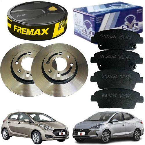 Kit Disco de Freio + Pastilha Freio HB20 HB20S 1.0 12v 2012 2013 2014 2015 2016 2017 2018 2019 2020 2021 2022.... - Fremax + SYL Imagem de Kit Disco de Freio + Pastilha Freio HB20 HB20S 1.0 12v 2012 2013 2014 2015 2016 2017 2018 2019 2020 2021 2022....