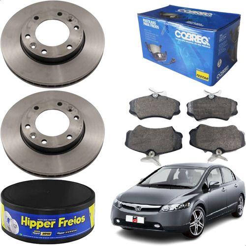 Kit Disco Freio Pastilha New Honda City Civic Fit 1.4 1.5 1.6 1.7 1993 ...