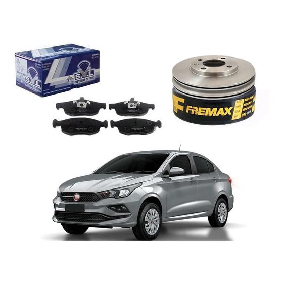 Imagem de Kit Disco Pastilha Dianteiro Fiat Cronos 1.3 2018 A 2021