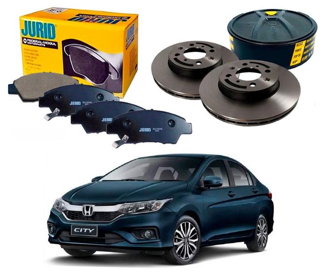 Imagem de Kit disco pastilha freio dianteiro honda city 1.5 2018 a 2021