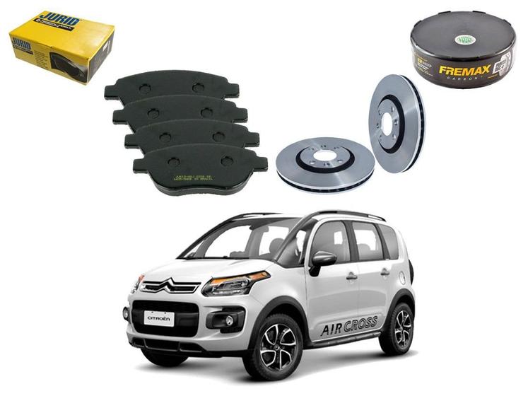 Imagem de Kit disco pastilha freio dianteiro jurid fremax original citroën aircross 1.6 2010 a 2016