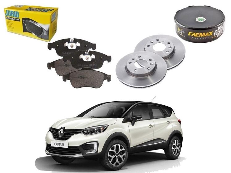 Imagem de Kit disco pastilha freio dianteiro jurid renault captur 2.0 2017 a 2019