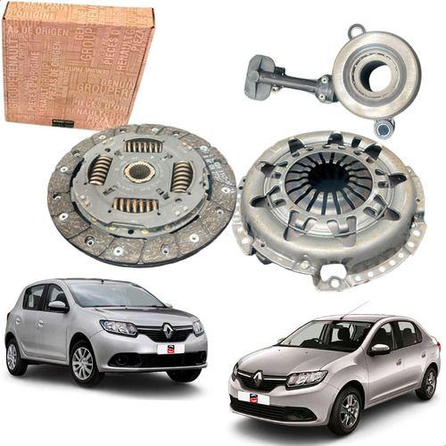 Kit Disco Plato E Atuador Renault Sandero Logan 3cc 2016/23. Imagem de Kit Disco Plato E Atuador Renault Sandero Logan 3cc 2016/23.