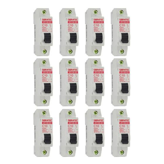 Imagem de Kit Disjuntor Mini Unipolar 32A  Curva C  6Ka 