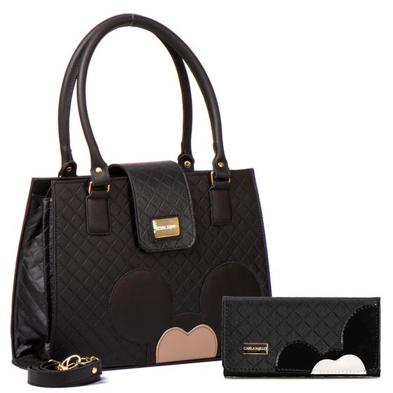 Kit Disney Bolsa Feminina Transversal Mickey Carteira Feminina Mão Porta Documentos Menor preço em Kit Disney Bolsa Feminina Transversal Mickey Carteira Feminina Mão Porta Documentos