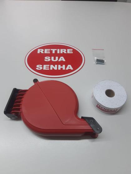 Imagem de Kit dispensador de senhas parede vermelho