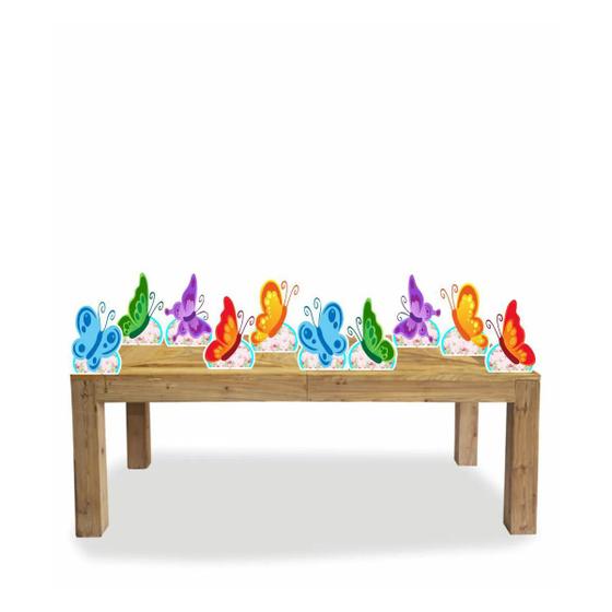 Imagem de Kit Display de chão e mesa totens festa Borboletas 10 Peças