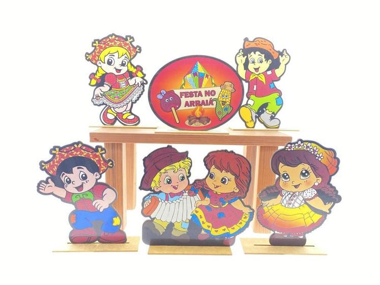 Imagem de Kit Display De Mesa 6 Peças Para Festa, Festa Junina Mdf