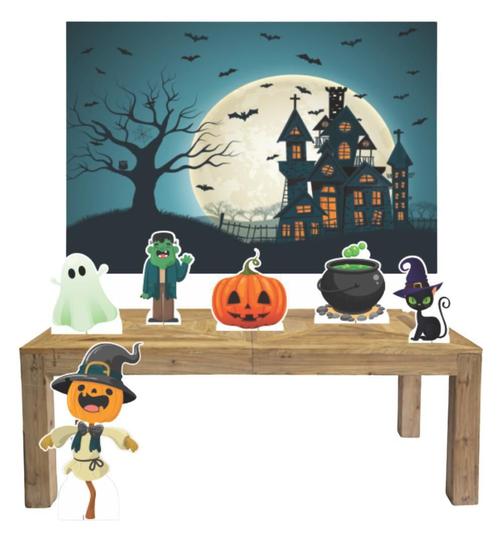 Imagem de Kit Display Mdf Halloween Com 6 Peças + Painel