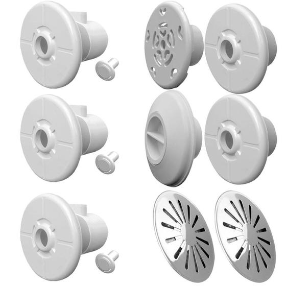 Kit Dispositivo Piscina Ralo Aspiração Retorno Sucção Hidro - Globaltech Brasil Imagem de Kit Dispositivo Piscina Ralo Aspiração Retorno Sucção Hidro