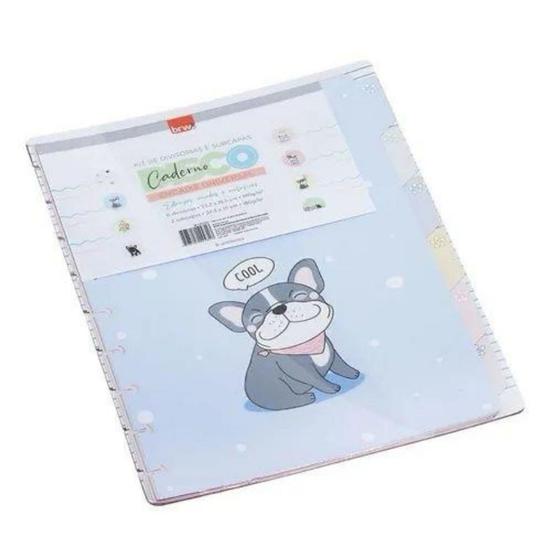 Imagem de Kit Divisórias e Subcapas Best Friend Caderno Disco 6DIV - BRW