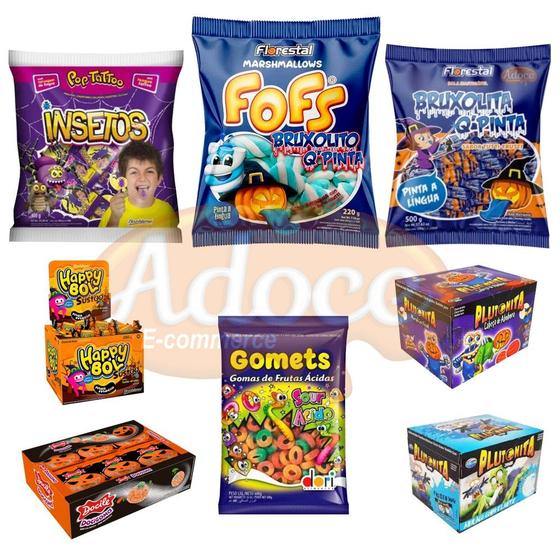 Imagem de Kit doces de halloween temáticos sortidos c/8 itens