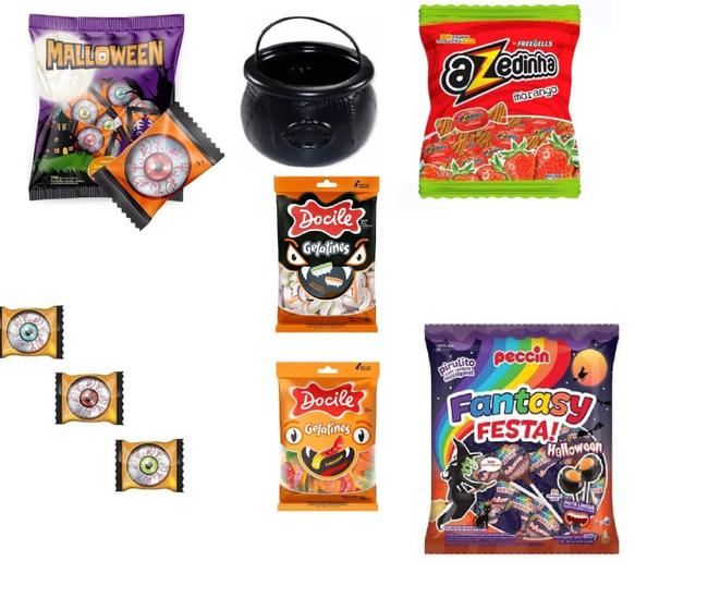 Imagem de Kit Doces Halloween Dia Das Bruxas 800Un + 2 Potes-Kit 3