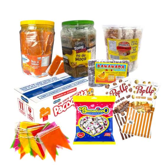 Imagem de Kit Doces Juninos embalados São João com pipoca doce Pacote