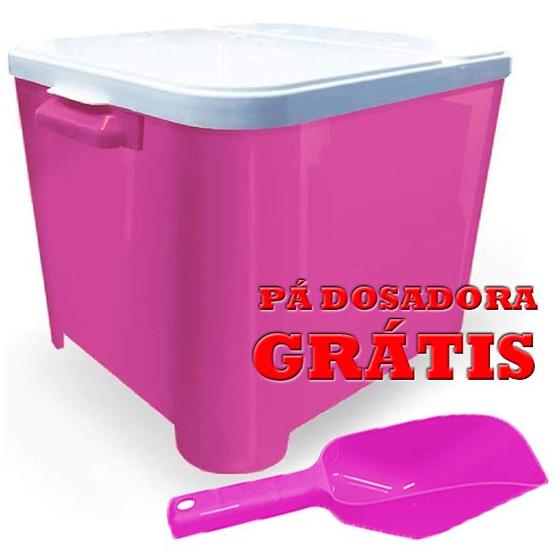 Imagem de Kit Dog Ultracompra Canister 15Kg com Pá Rosa