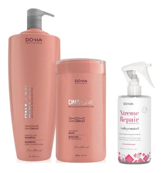 Kit Doha Dna Link Reparação Recondicionador Bifásico Xtreme - Kit de ...