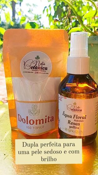 Imagem de kit - Dolomita e Hidrolato ou água floral de Rosas para Mascara Facial