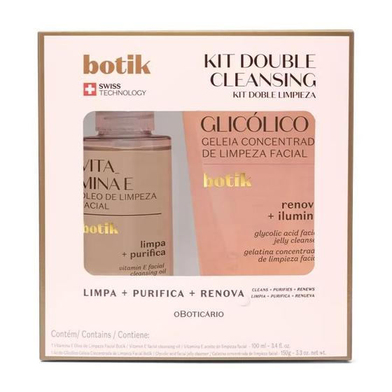 Imagem de Kit Double Cleansing Botik: Óleo de Limpeza Facial 100ml + Geleia Concentrada de Limpeza Facial 150g