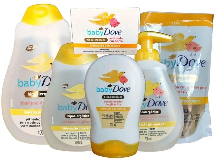 Imagem de Kit Dove Bebe Glicerina Para Recem-nascidos Com 06 Produtos