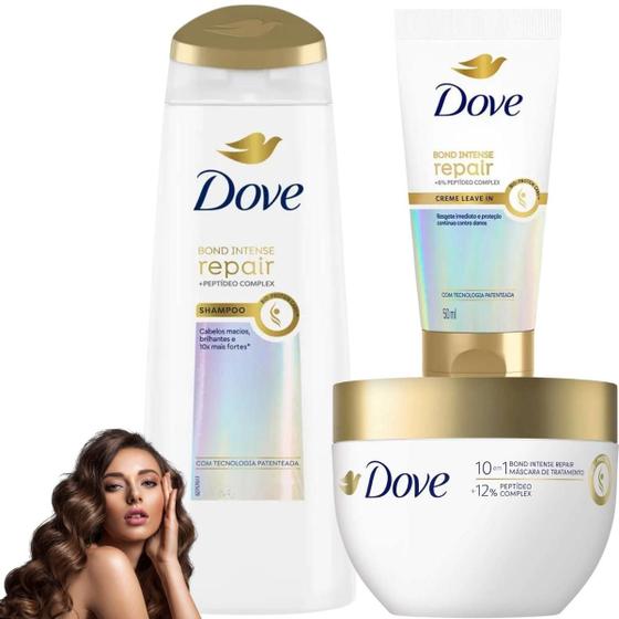 Imagem de Kit Dove Intense Repair Bond Tratamento Nutritivo De Pentear