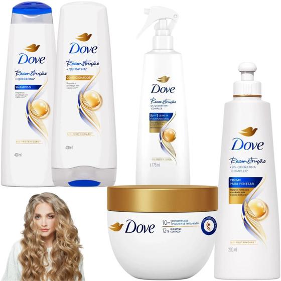 Imagem de Kit Dove Reconstrução Total Complex Queratina Multifuncional