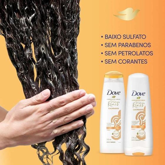 Imagem de Kit Dove Texturas Reais Cacheados Shampoo 350ml + Condicionador 175ml