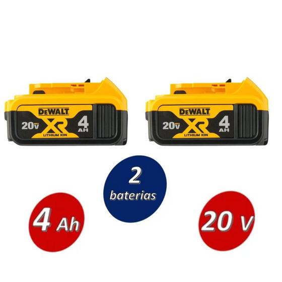Imagem de Kit duas baterias 20V max premium 4,0AH DCB204-B3 - Dewalt