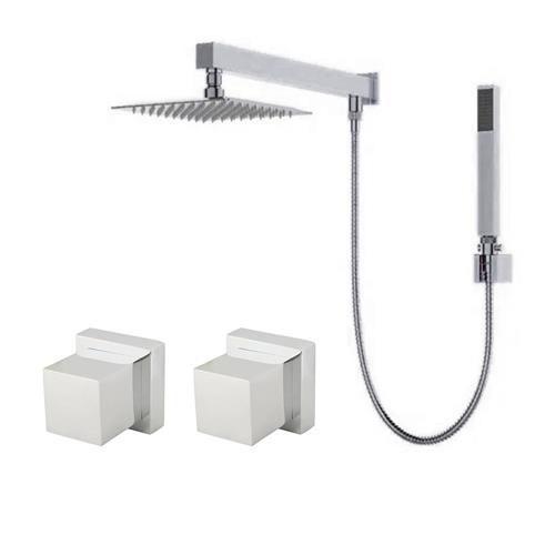 Kit Ducha Chuveiro Slim Prizi Quadrado 20x20cm Inox 304 Cromada com Braço e Desviador + Acabamento de Registro para Chuveiro Cromado Prizi Menor preço em Kit Ducha Chuveiro Slim Prizi Quadrado 20x20cm Inox 304 Cromada com Braço e Desviador + Acabamento de Registro para Chuveiro Cromado Prizi