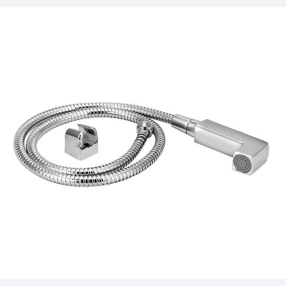Imagem de Kit Ducha Higiênica Gatilho Quadrado + Flexível 1,20 Cromado