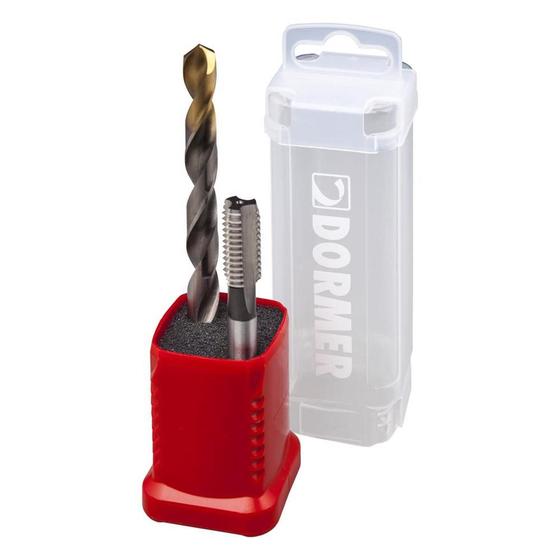 Imagem de Kit Duo Pack com Macho E500 Canal Reto M6 + Broca A002 Ponta Tin 5 MM - Dormer L000E500M6NO3XA002